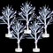 5 Pcs Christmas Village Trees with LED Light Christmas Village Accessories White Christmas Tree Artificial Xmas Mini Bare Branch Tree for Winter Christmas Decoration 5.9 Inch 7.9 Inch(Modern)